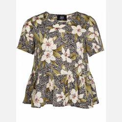 ALANA Plus size bluse i blomster print