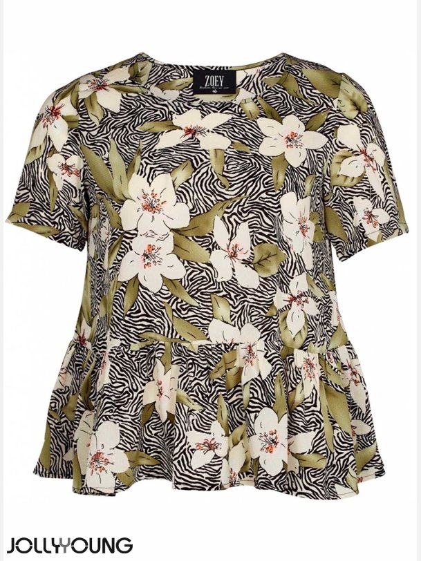 ALANA Plus size bluse i blomster print