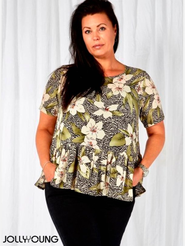 ALANA Plus size bluse i blomster print