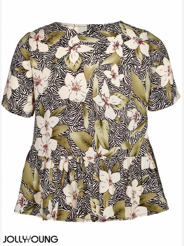 ALANA Plus size bluse i blomster print