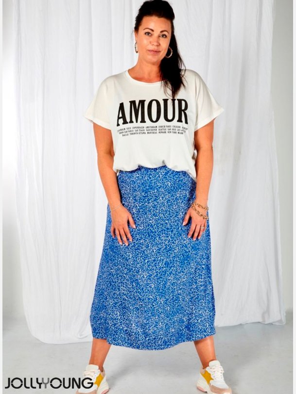 AUBREY Plus size T-shirt med tekstprint