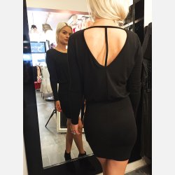 BINETTE 3 Sort midi kjole 