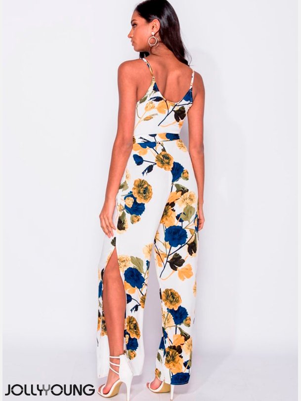 MELANIE Buksedragt i blomsterprint