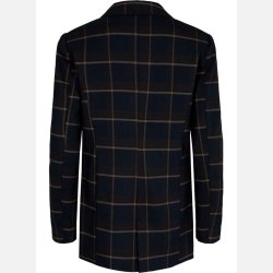 BERTA Klassisk ternet blazer i farve blue night