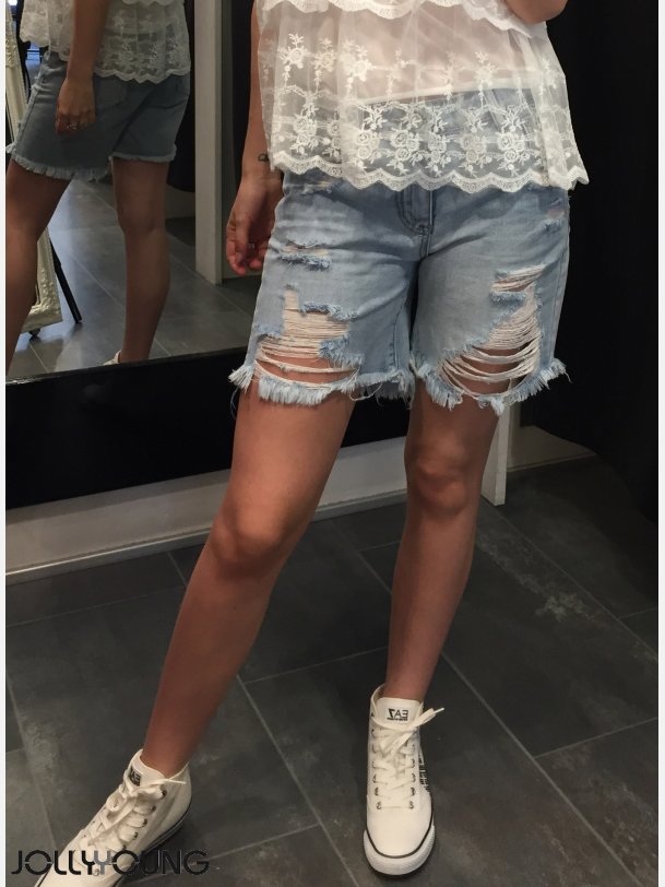 CIKO Denim shorts med slid