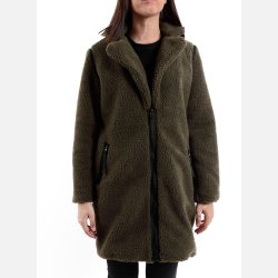 DALENA Grn jakke i imiteret pels