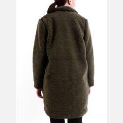 DALENA Grn jakke i imiteret pels