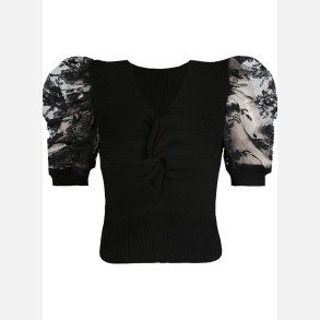 DASTER Sort striktrje med blonde rmer