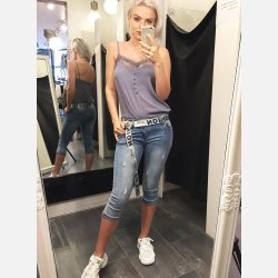 DIANA Jeans knickers med slid