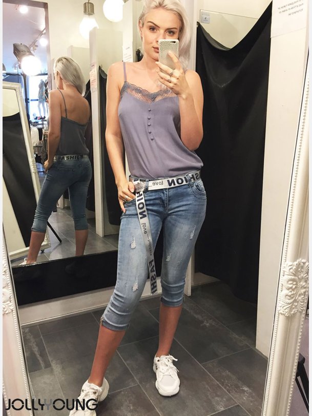 DIANA Jeans knickers med slid