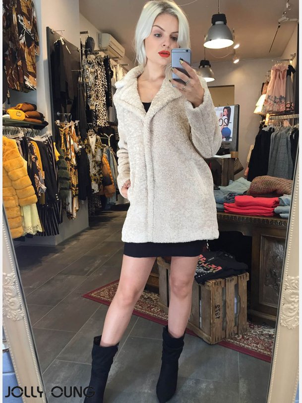 DIORA Jakke i imiteret pels