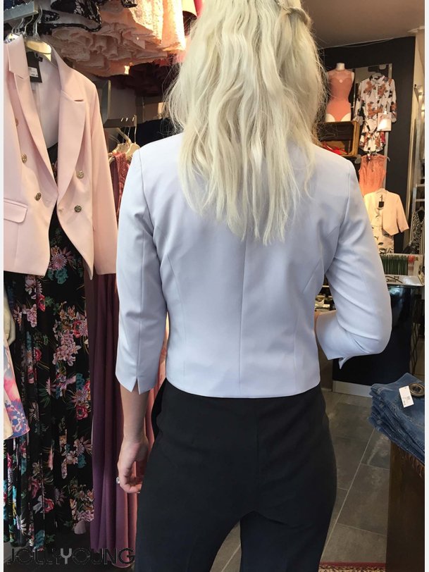 EDE VIP Kort blazer i gr farve