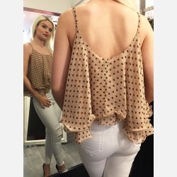 FILIS Dobbeltlag top med prikker