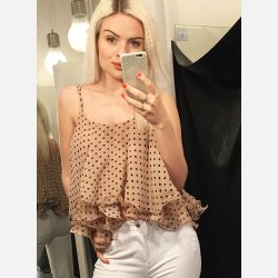 FILIS Dobbeltlag top med prikker