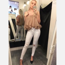 FILIS Dobbeltlag top med prikker