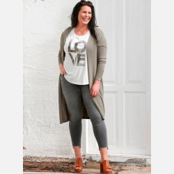 FIA Plus size denim bukser med sliddetaljer