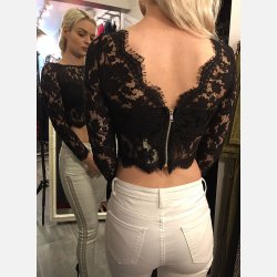 GAN Sort blonde crop top