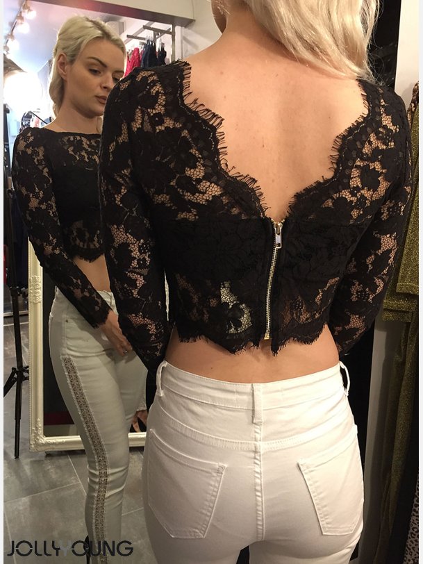 GAN Sort blonde crop top