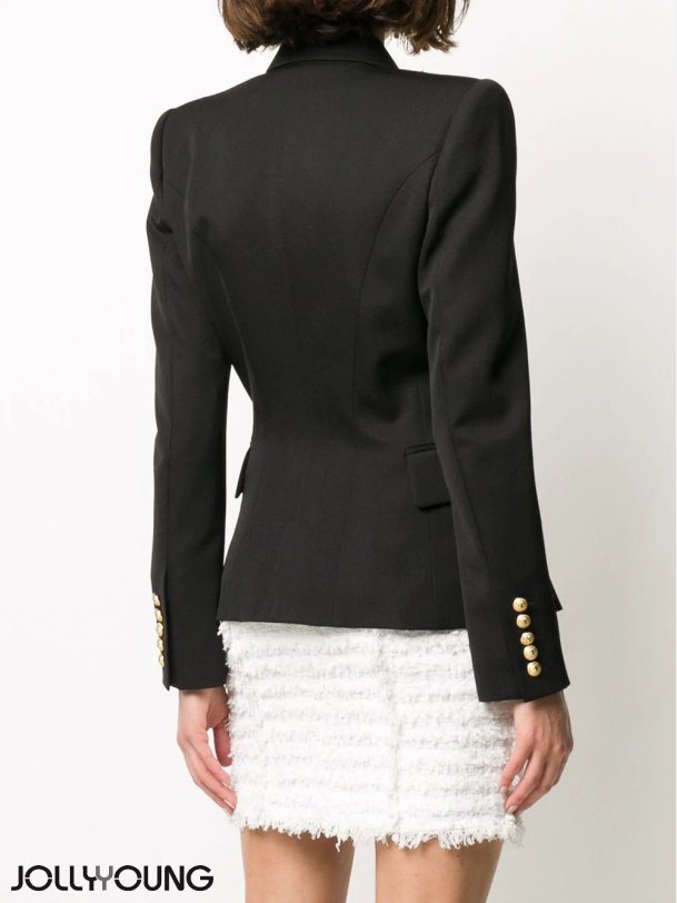 GOYA Sort habitjakke med guld knapper