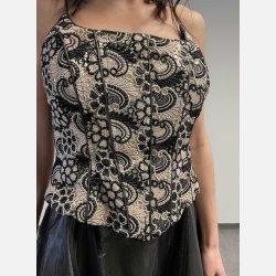 GRACIA Lang kjole med broderier 