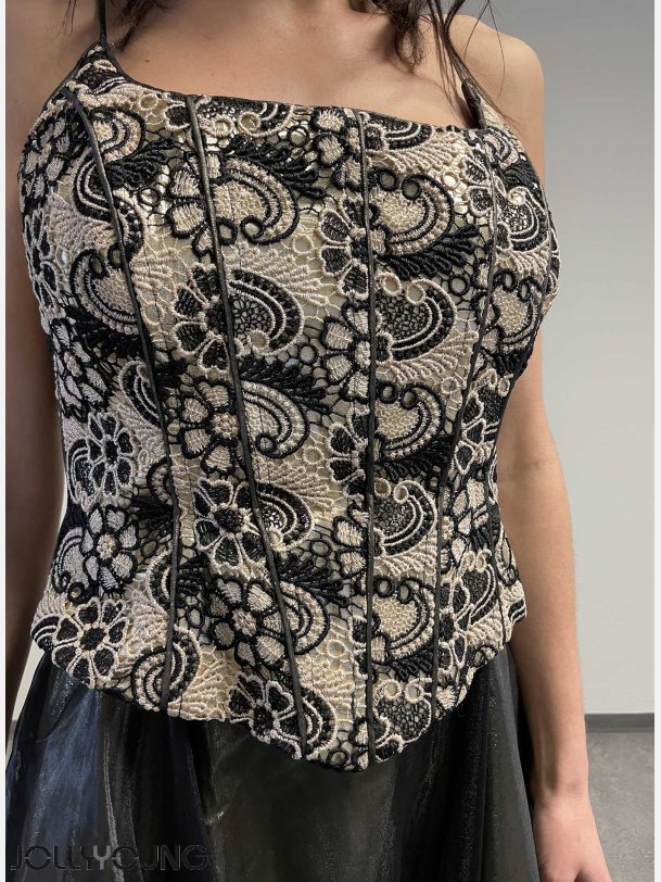 GRACIA Lang kjole med broderier 