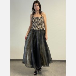 GRACIA Lang kjole med broderier 