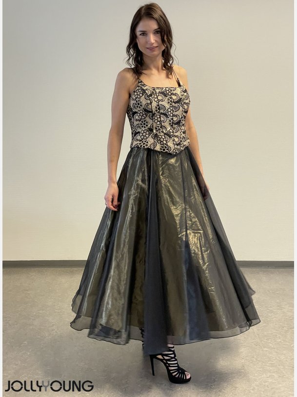 GRACIA Lang kjole med broderier 