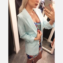JOBIS Klassisk blazer i bl farve