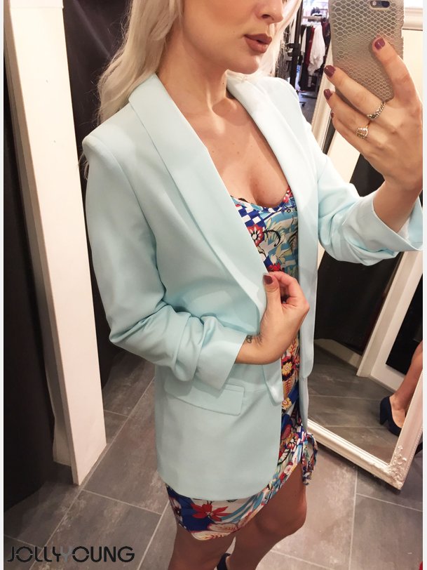 JOBIS Klassisk blazer i bl farve