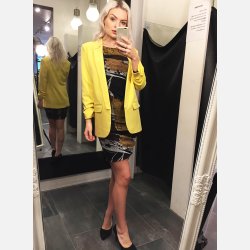 JOBIS Klassisk blazer i gul farve