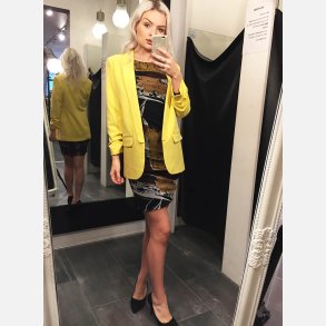 JOBIS Klassisk blazer i gul farve