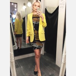 JOBIS Klassisk blazer i gul farve