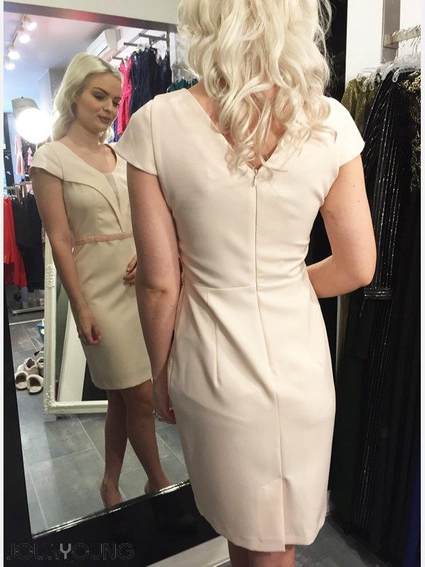 LIDA Kort rmels kjole i rosa farve