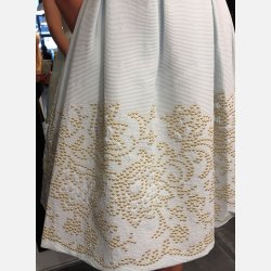 MOLLI Kort kjole i mint farve med dekorativ nederdel