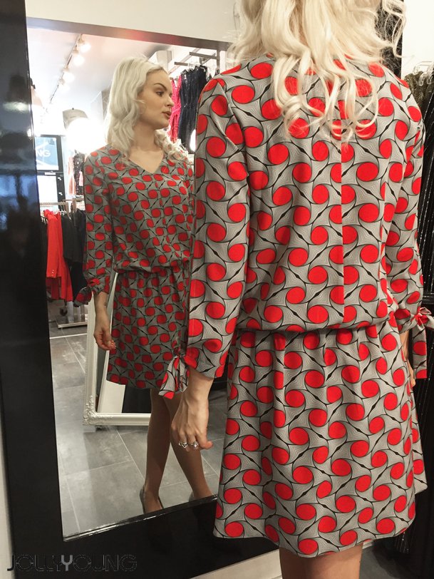 KORA Kort mnstret kjole