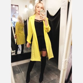 ADEL Lang ls jakke i gul farve