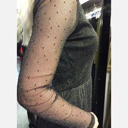 SEFFIE Lang sort glimmer kjole