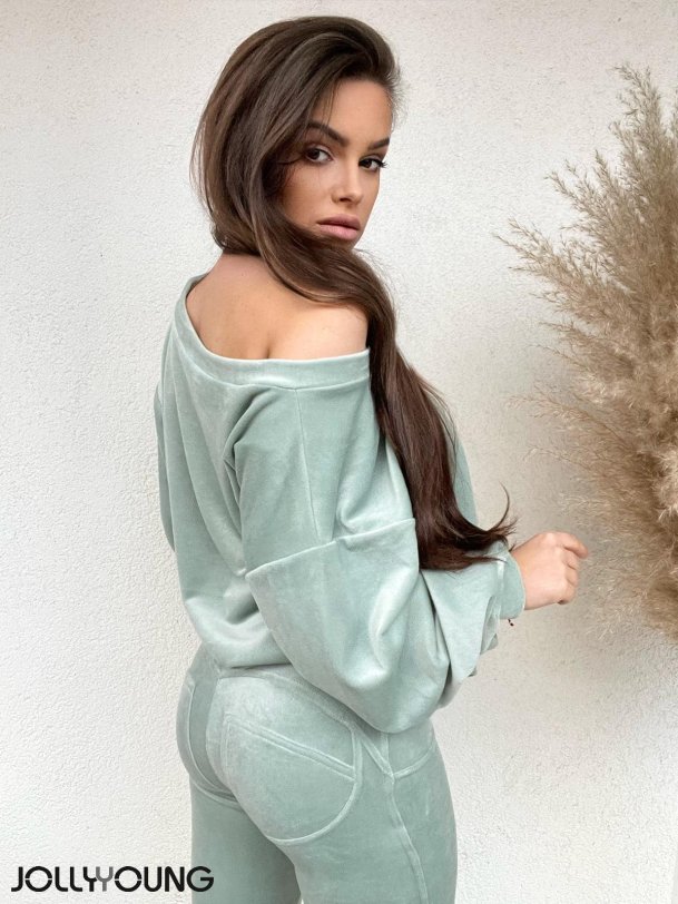 LKKER BLD VELOUR ST I GRN FREYA PANTS