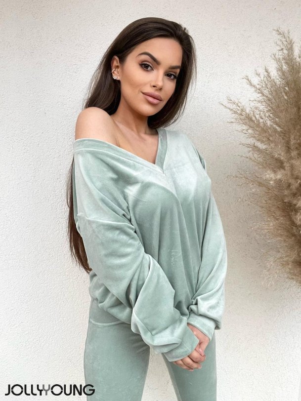 LKKER BLD VELOUR ST I GRN FREYA PANTS