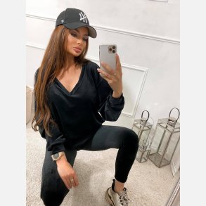 LKKER BLD VELOUR ST I SORT FREYA PANTS