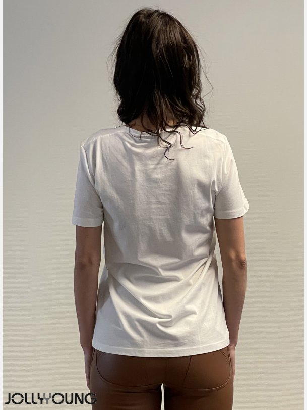 LEO Hvid t-shirt med pailletter