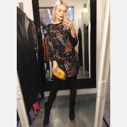 LOULU Sort mnstret kjole