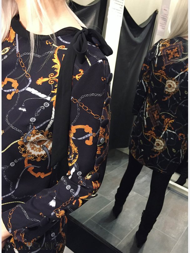 LOULU Sort mnstret kjole