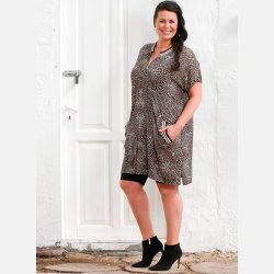 LEO Plus size tunik i animal print
