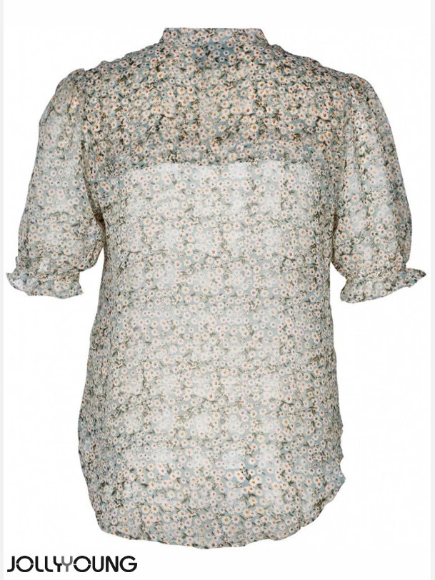 LILA Plus size skjorte i blomster print 