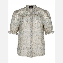 LILA Plus size skjorte i blomster print 