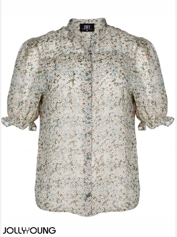 LILA Plus size skjorte i blomster print 