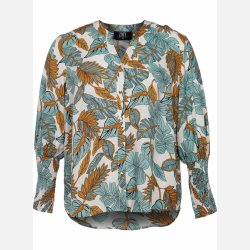 LONDYN Plus size skjorte i bladprint