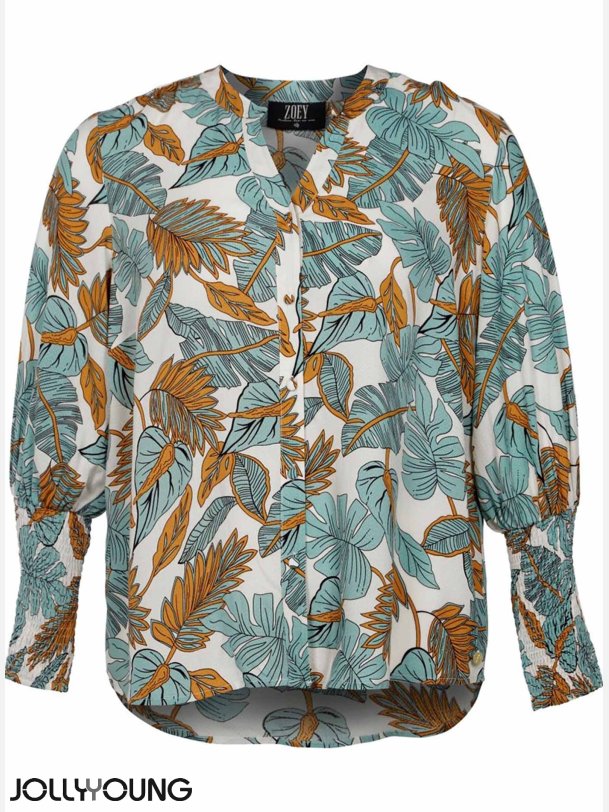 LONDYN Plus size skjorte i bladprint