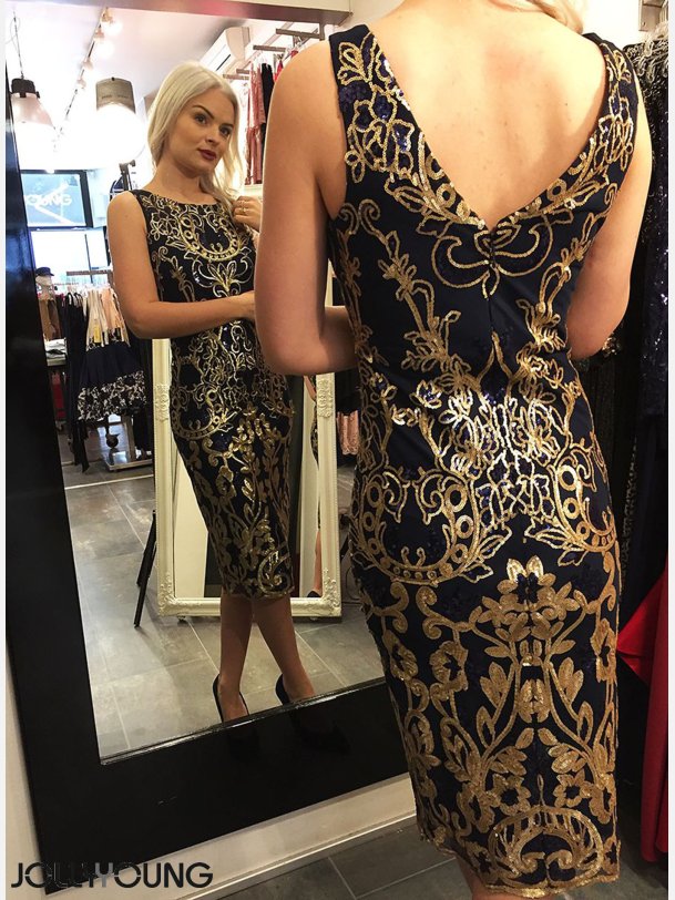 MARY Midi kjole med pailletter